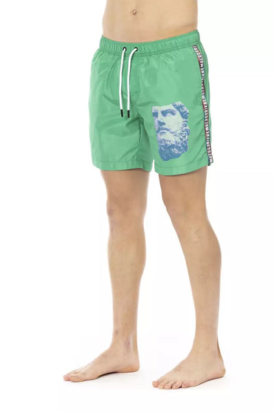 Bikkembergs Groene Polyester Heren Zwemshort