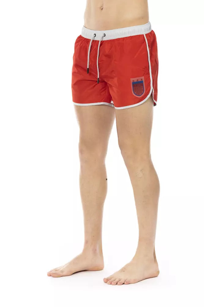 Bikkembergs Rode Polyester Heren Zwembroek