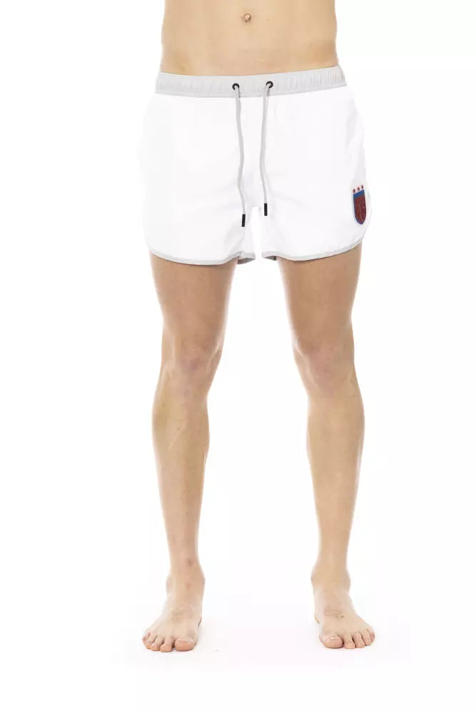 Bikkembergs Witte Polyester Heren Zwembroek