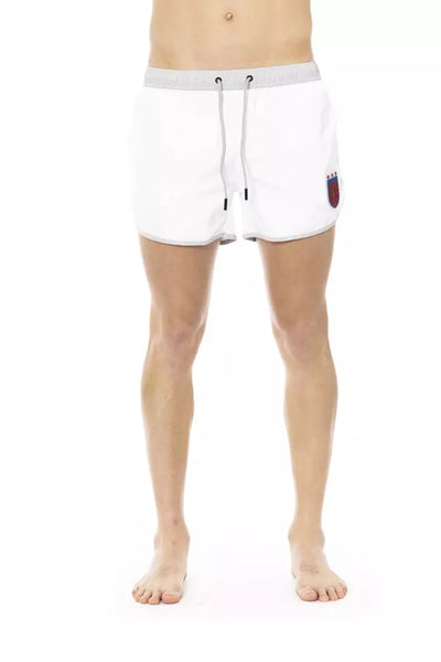 Bikkembergs Witte Polyester Heren Zwembroek