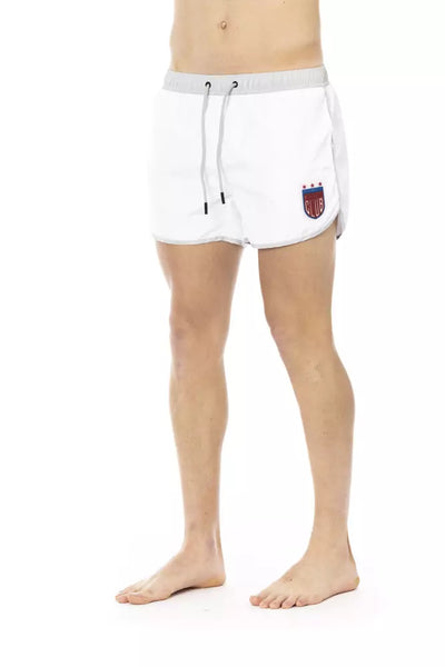 Bikkembergs Witte Polyester Heren Zwembroek