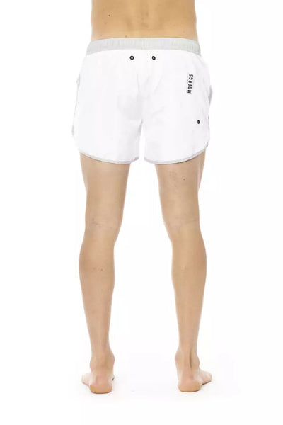 Bikkembergs Witte Polyester Heren Zwembroek