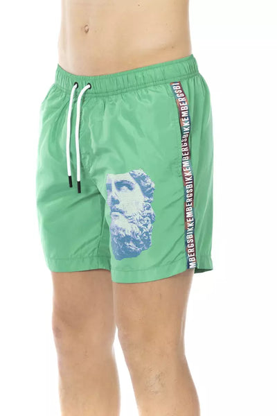 Bikkembergs Groene Polyester Heren Zwemshort
