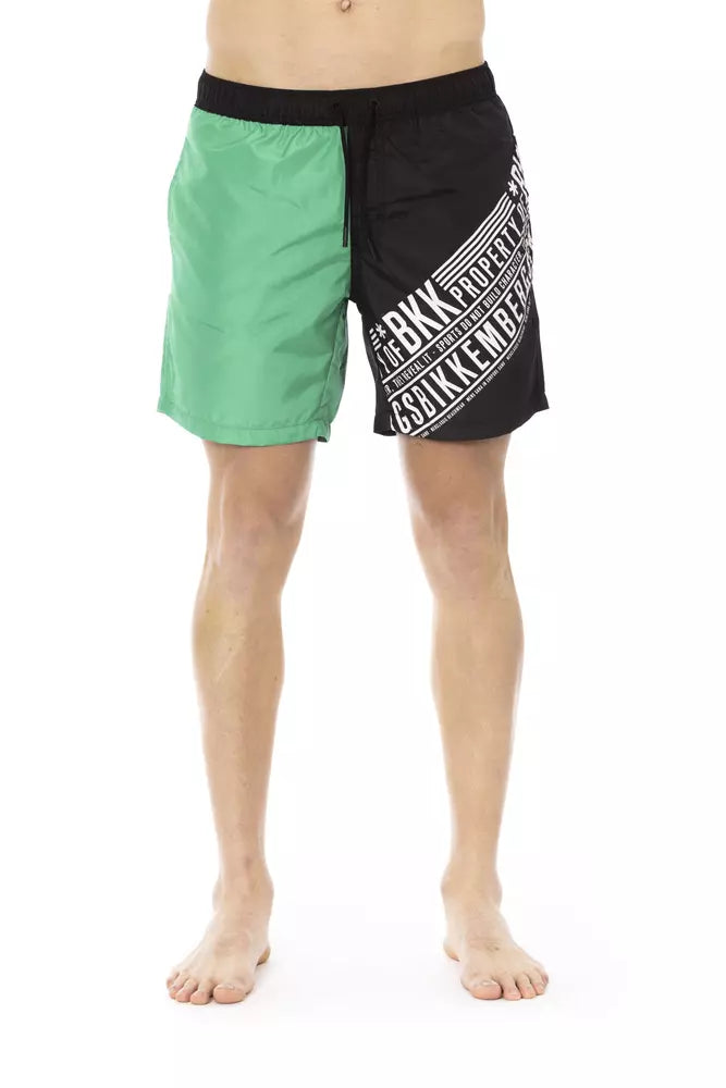 Bikkembergs Groene Polyester Heren Zwemshort