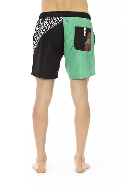 Bikkembergs Groene Polyester Heren Zwemshort