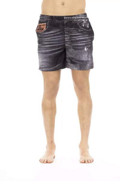 Just Cavalli Zwarte Polyester Heren Zwembroek