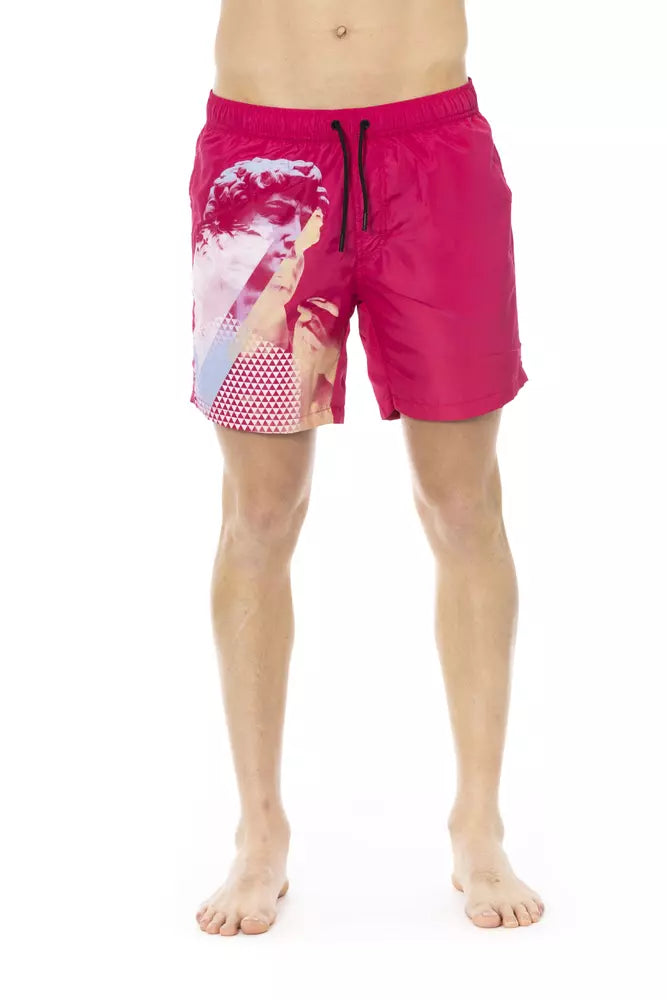 Bikkembergs Fuchsia Polyester Heren Zwembroek