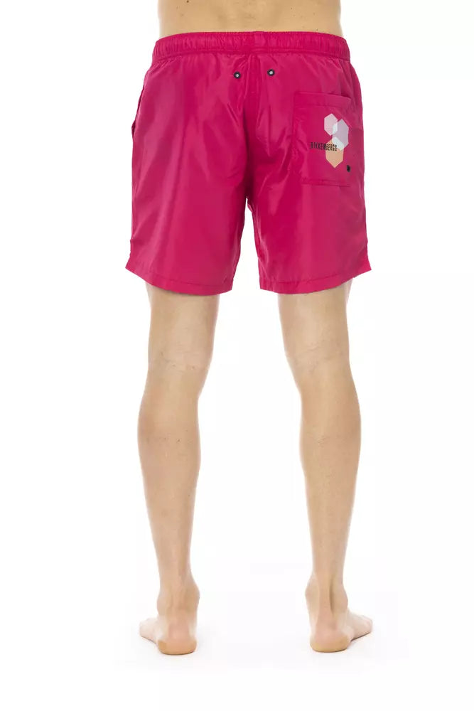 Bikkembergs Fuchsia Polyester Heren Zwembroek