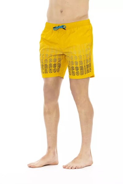 Bikkembergs Gele Polyester Heren Zwemshort
