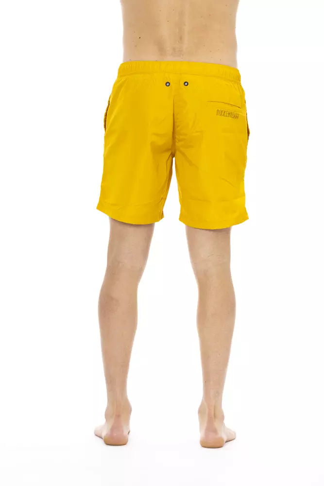 Bikkembergs Gele Polyester Heren Zwemshort