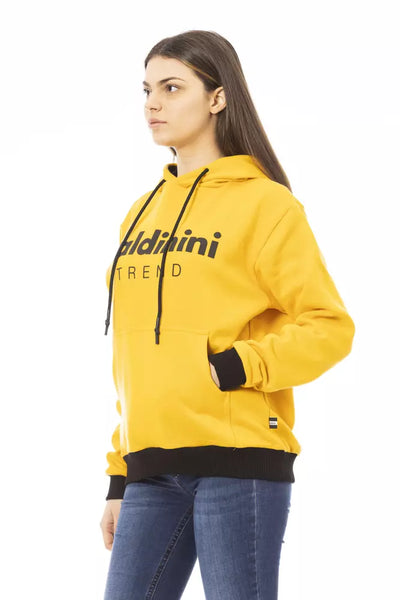 Sweat à capuche Baldinini Trend en coton jaune pour femme