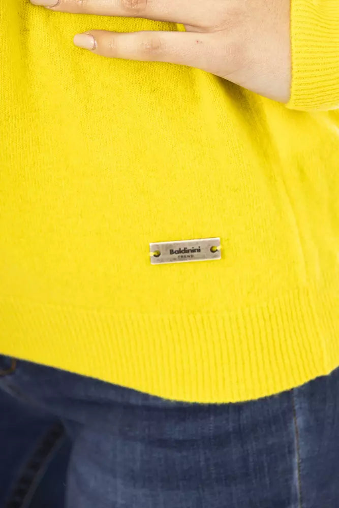 Pull femme en laine jaune tendance Baldinini