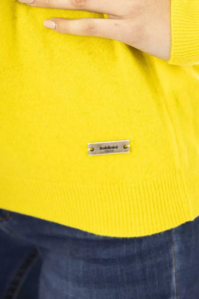 Pull femme en laine jaune tendance Baldinini
