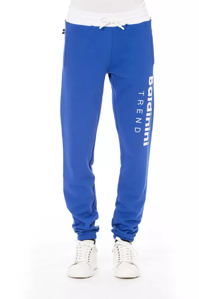 Pantalon de sport pour homme en coton bleu tendance Baldinini