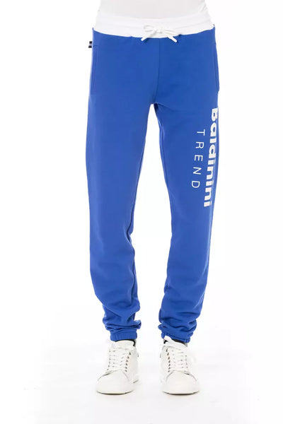 Pantalon de sport pour homme en coton bleu tendance Baldinini