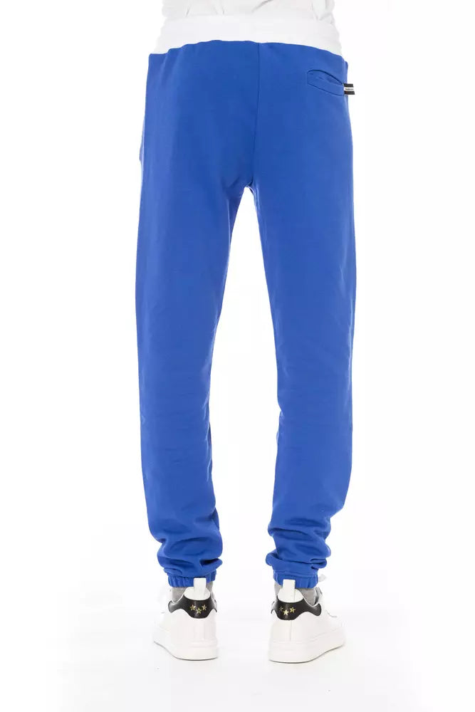 Pantalon de sport pour homme en coton bleu tendance Baldinini