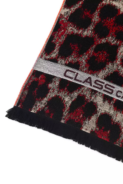 Écharpe Cavalli Class en laine bordeaux pour homme