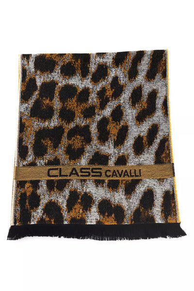 Écharpe Cavalli Class en laine marron pour homme