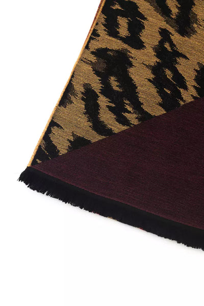 Écharpe Cavalli Class en laine marron pour homme