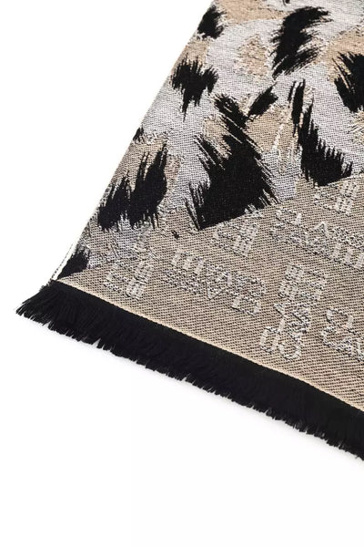 Écharpe homme en laine beige Cavalli Class