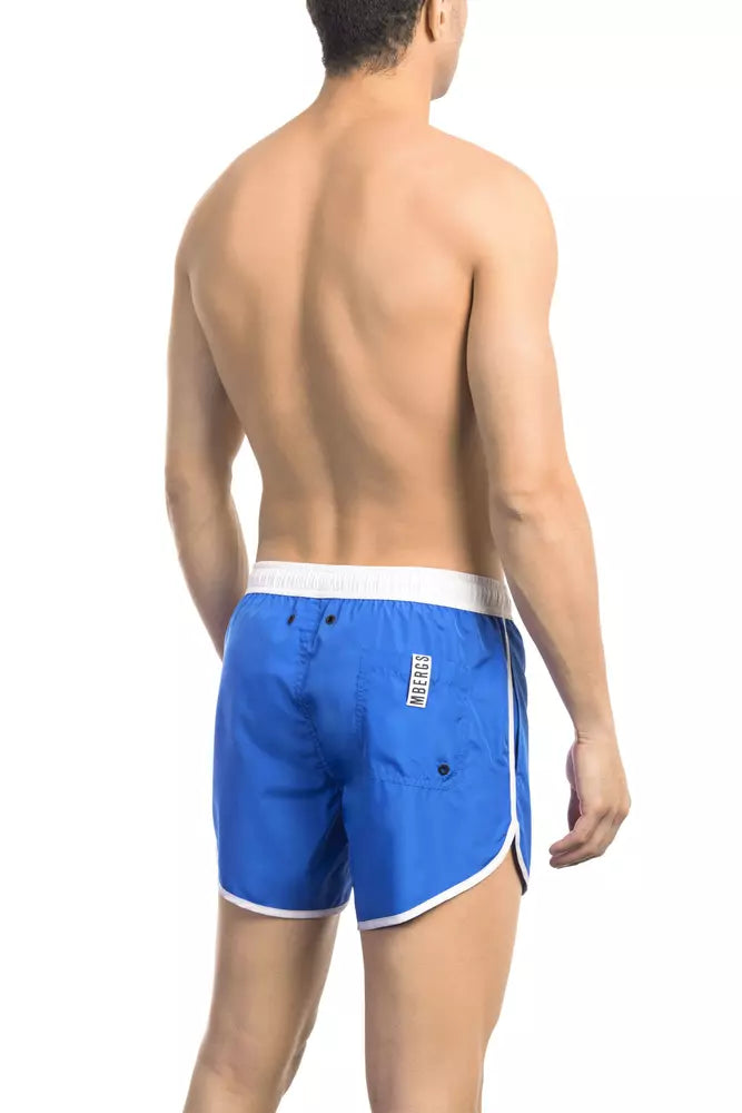 Bikkembergs Blauwe Polyester Heren Zwemshorts