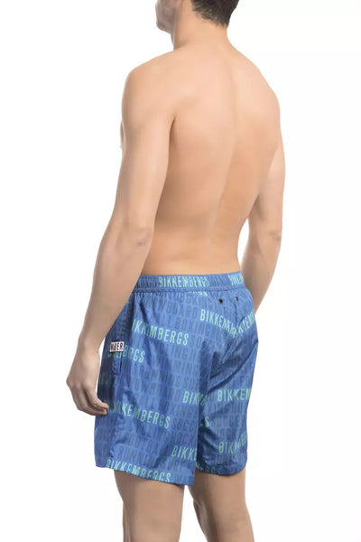 Bikkembergs Blauwe Polyester Zwembroek voor Heren