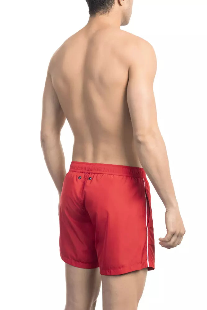 Bikkembergs Rode Polyester Heren Zwembroek
