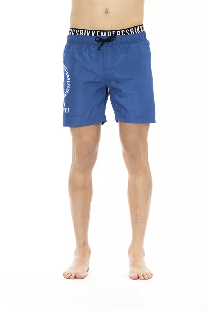 Bikkembergs Blauwe Polyester Heren Zwembroek