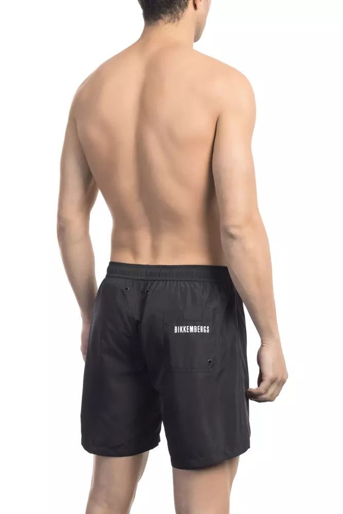 Bikkembergs Zwarte Polyester Heren Zwembroek