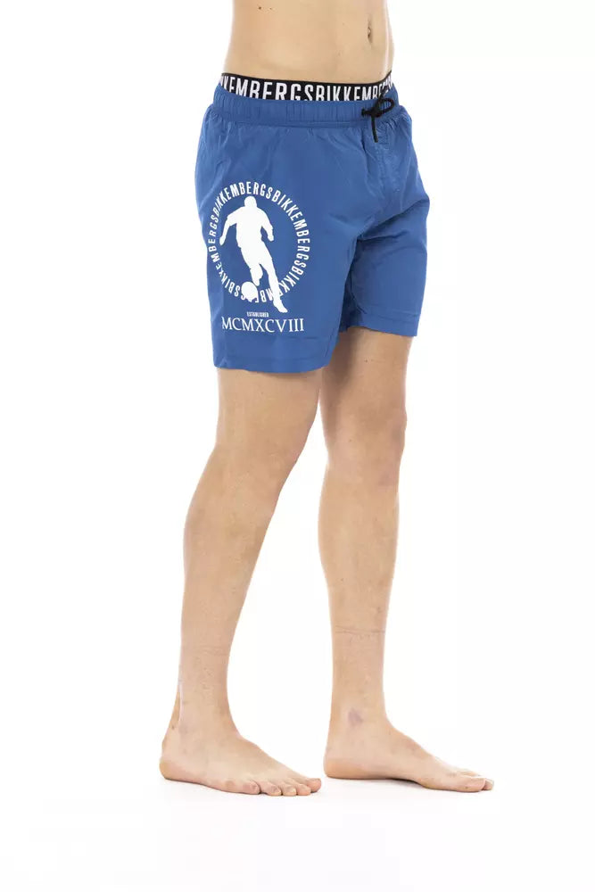 Bikkembergs Blauwe Polyester Heren Zwembroek