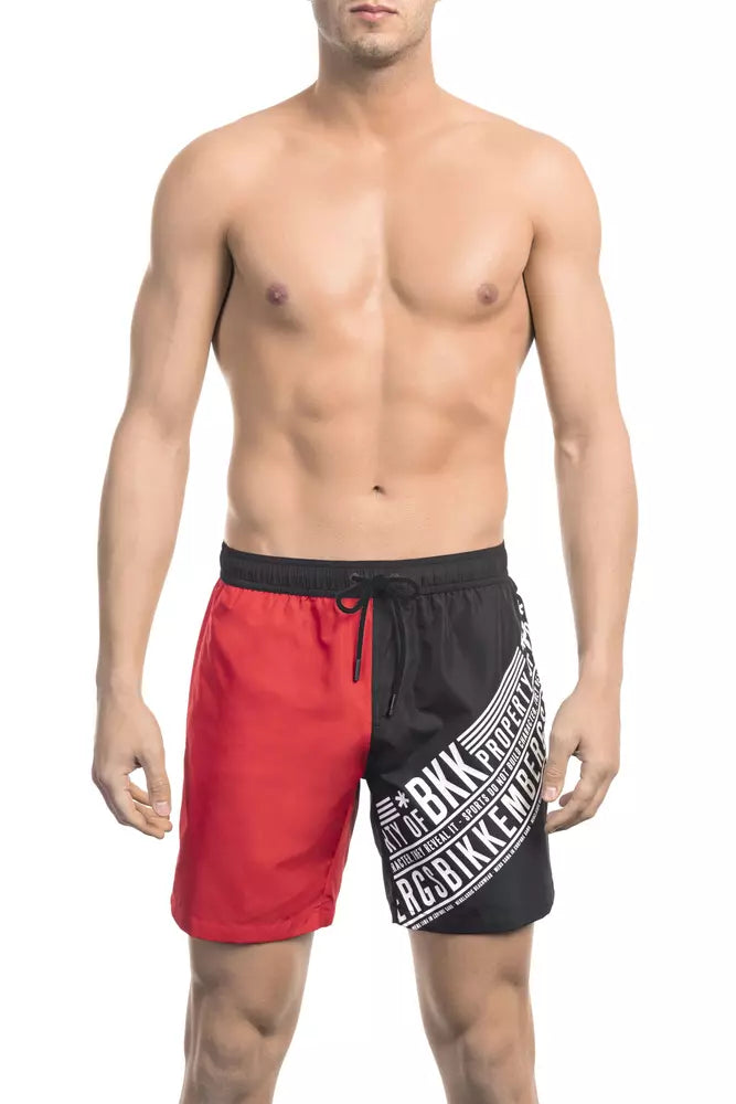 Bikkembergs Rode Polyester Heren Badmode Shorts