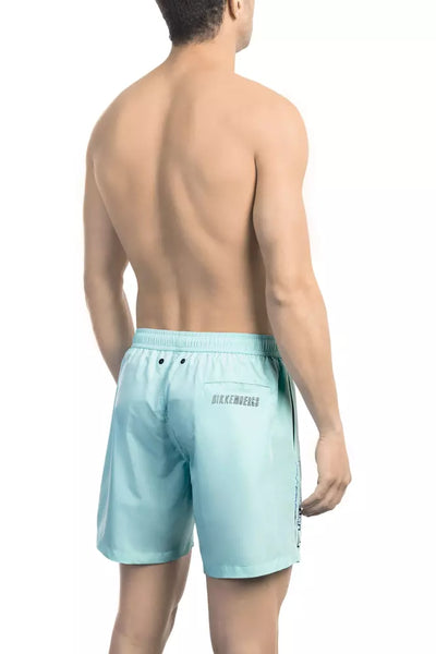 Bikkembergs Lichtblauwe Polyester Heren Zwembroek