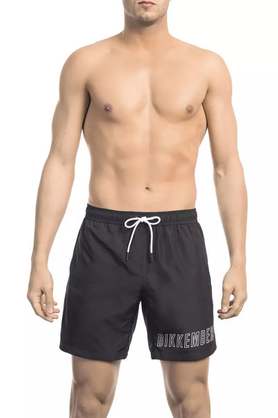 Bikkembergs Zwarte Polyester Zwembroek voor Heren