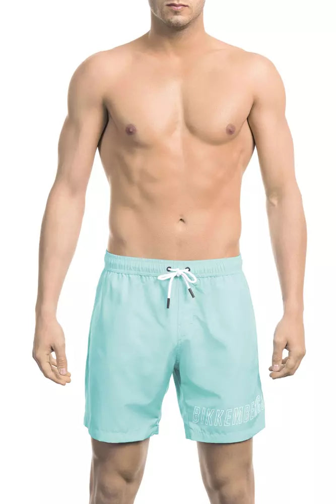 Bikkembergs Lichtblauwe Polyester Heren Zwembroek