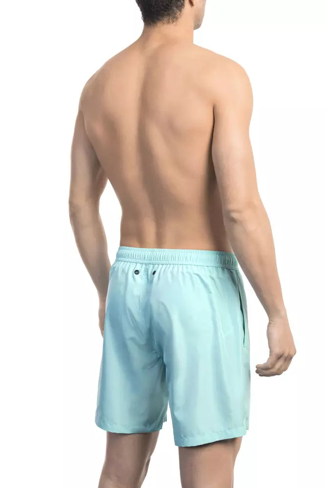 Bikkembergs Lichtblauwe Polyester Heren Zwembroek