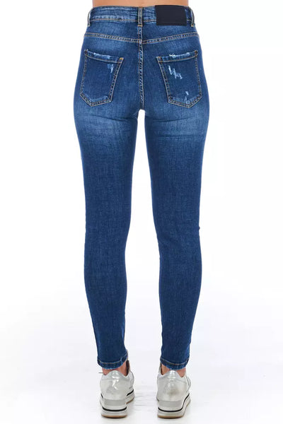 Frankie Morello Blauwe Denim Damesjeans