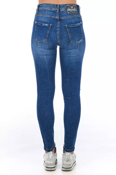 Frankie Morello Blue Other Fibres Damesjeans