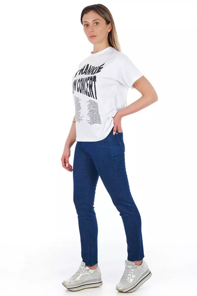 Frankie Morello Blauwe Katoenen Skinny Jeans voor Dames