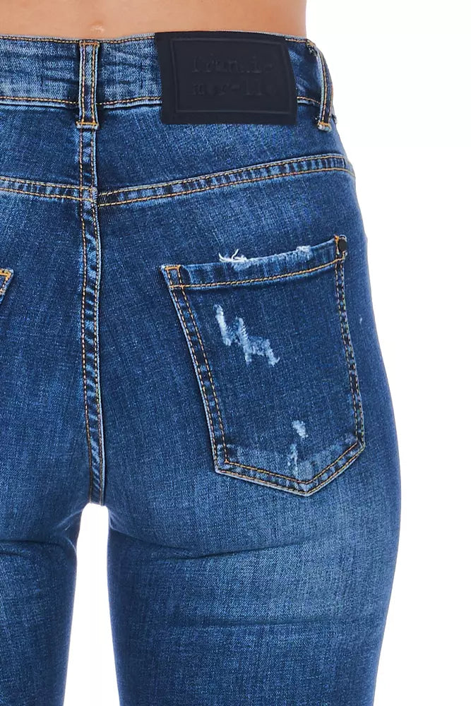 Frankie Morello Blauwe Denim Damesjeans