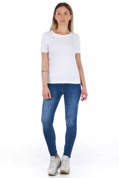 Frankie Morello Blue Other Fibres Damesjeans