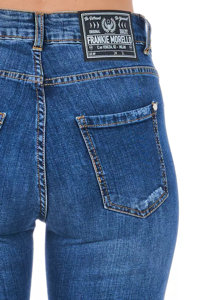 Frankie Morello Blue Other Fibres Damesjeans