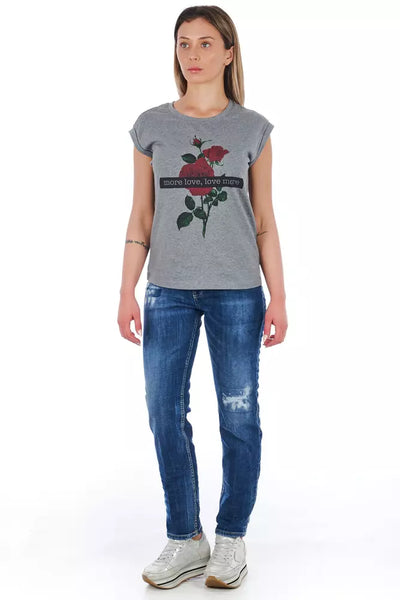 Frankie Morello Blauwe Katoenen Damesjeans