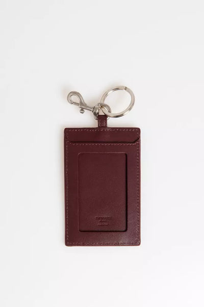 Trussardi Bruine Leren Heren Badgehouder