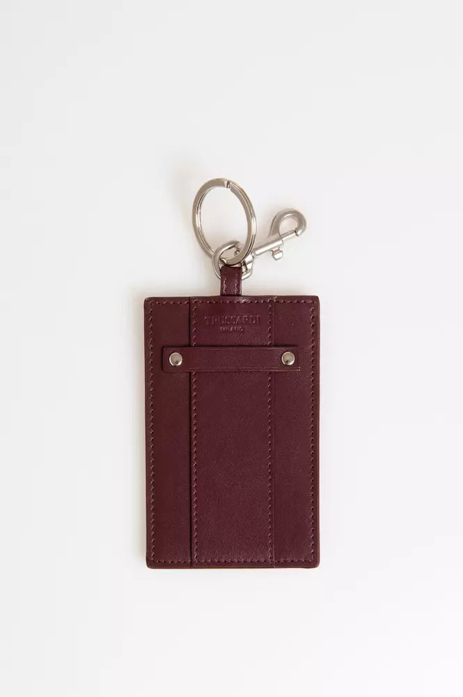Trussardi Bruine Leren Heren Badgehouder