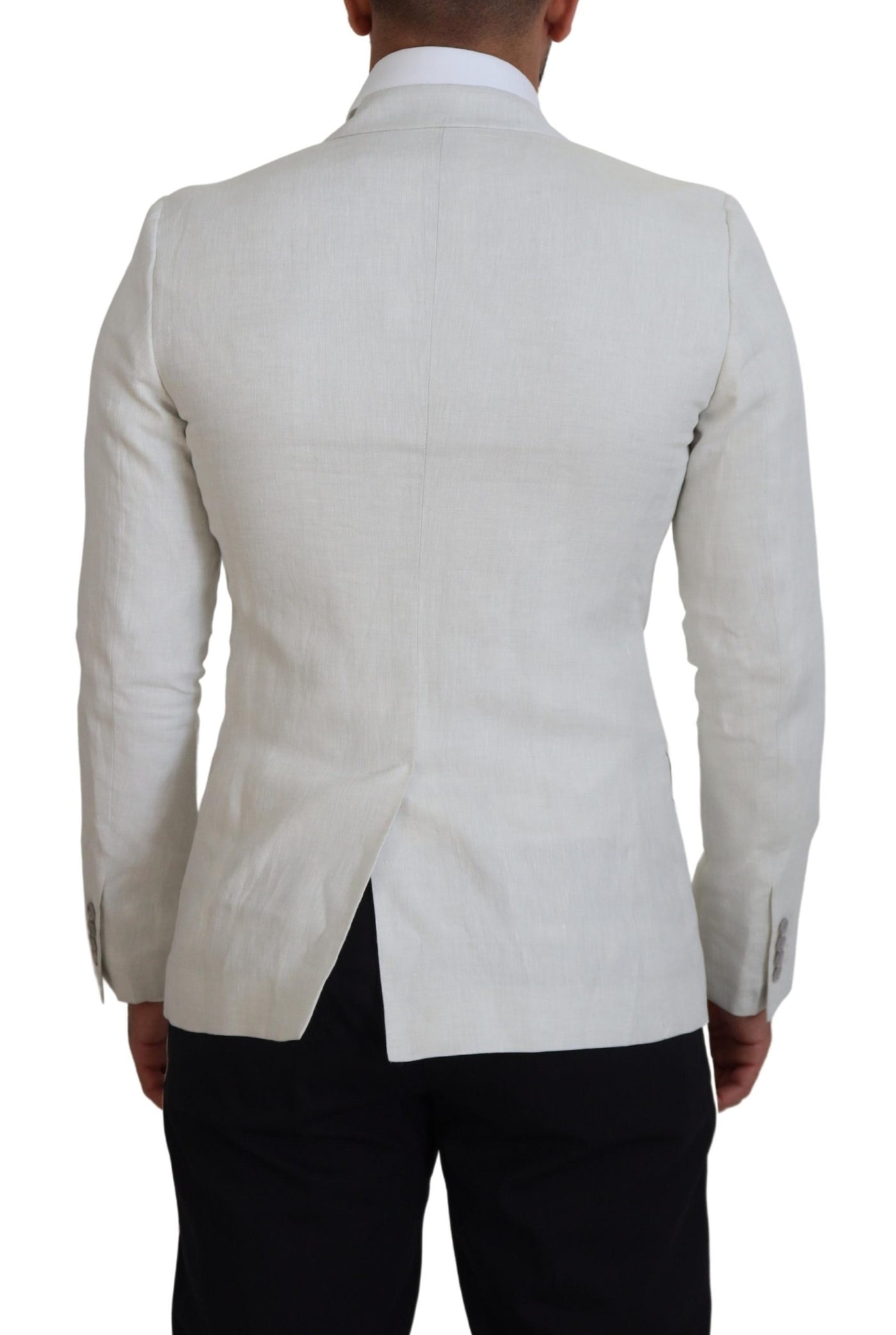 Blazer slim en lin blanc Dolce &amp; Gabbana