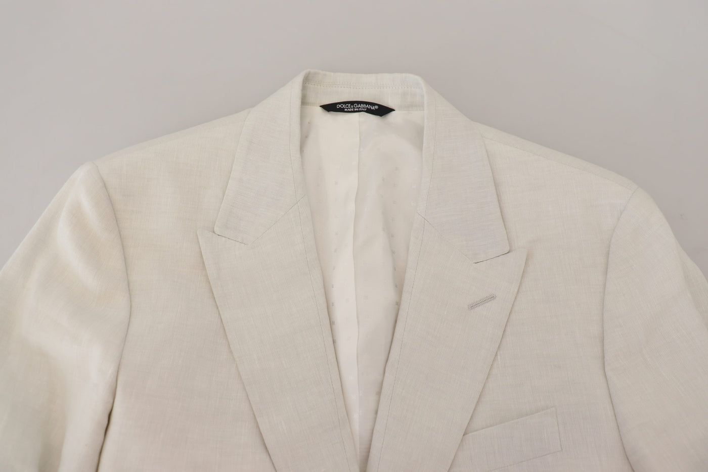 Blazer slim en lin blanc Dolce &amp; Gabbana