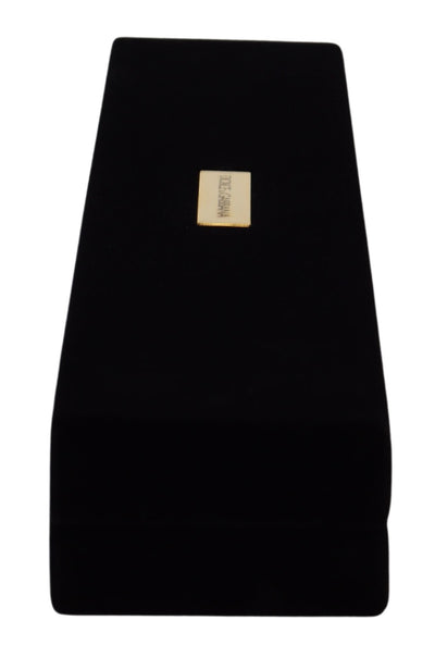 Dolce &amp; Gabbana Black Velvet Logo Plaque Opbergarmband Sieradendoos