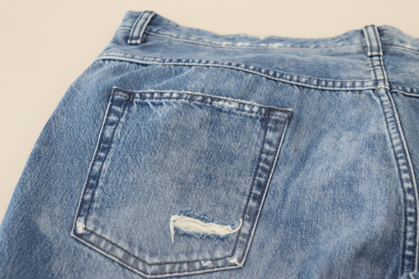 Dolce &amp; Gabbana blauwe gewassen katoenen casual denim jeans