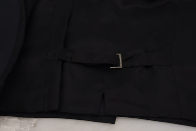 Dolce &amp; Gabbana Zwart Wollen Stretch Vest Formeel Vest