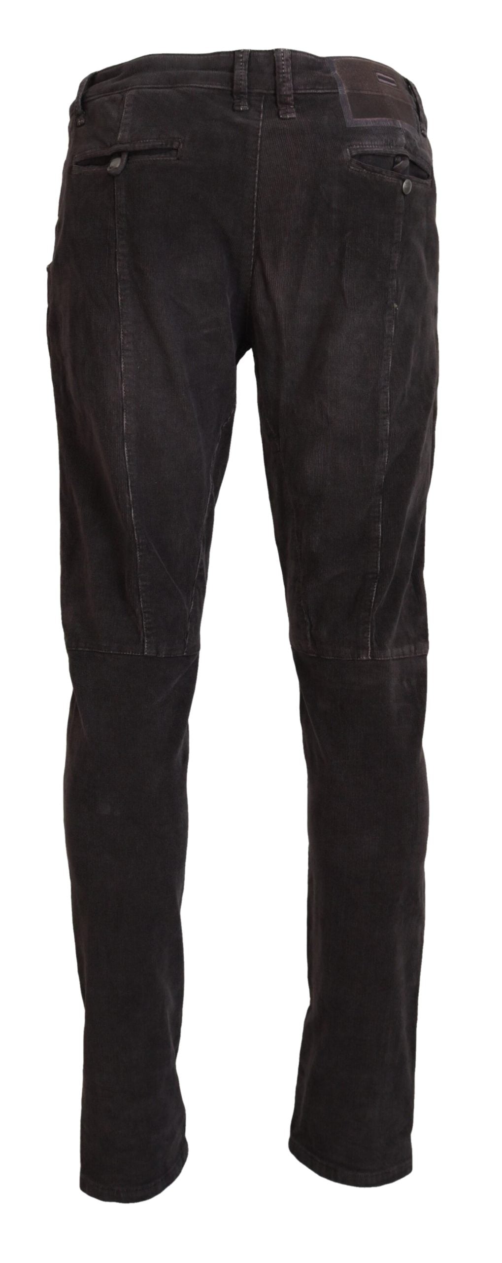 Pantalon décontracté coupe droite en coton marron Acht pour homme